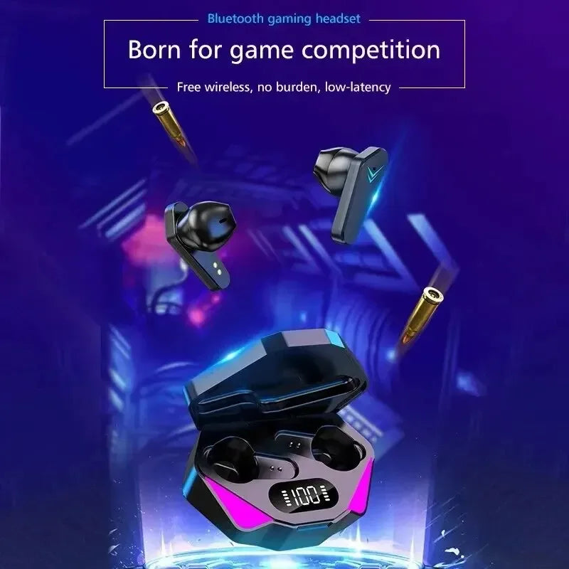 TWS Wireless Bluetooth 5.3 Headset LED Display Gamer Earbuds with Mic Wireless Headphones Noise Cancelling Bluetooth Earphones