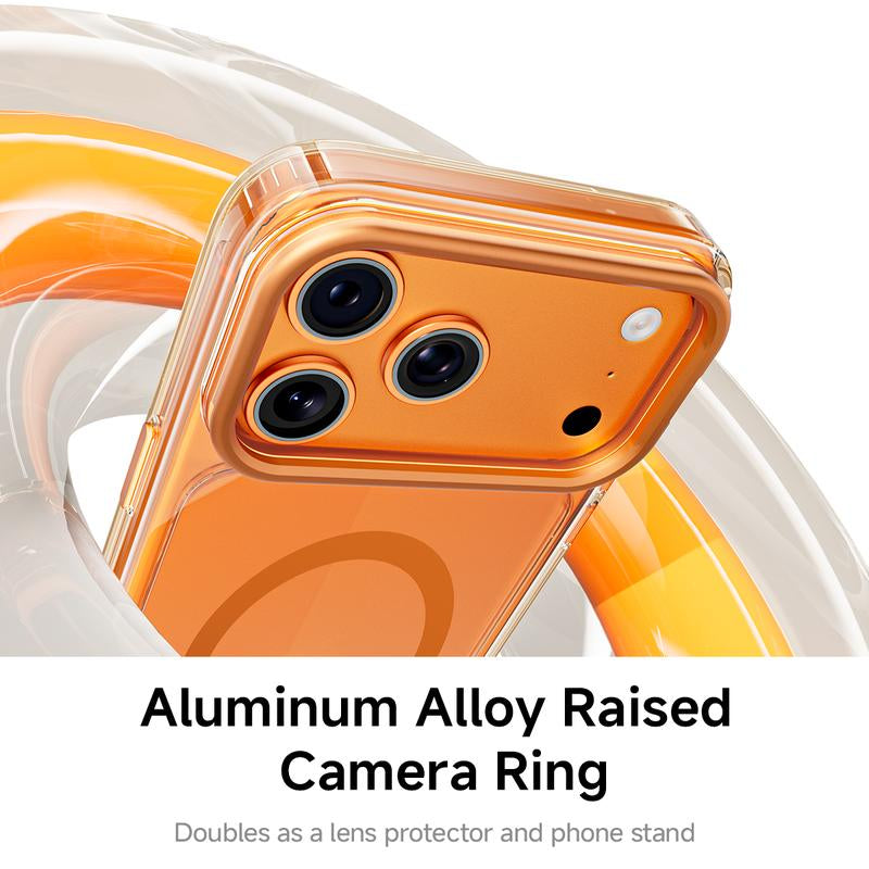 MAGICJOHN Iphone 17/17 Air/16/15 Pro Max Kickstand Case – Multi-Angle Adjustable Lens Stand with Raised Camera Protection